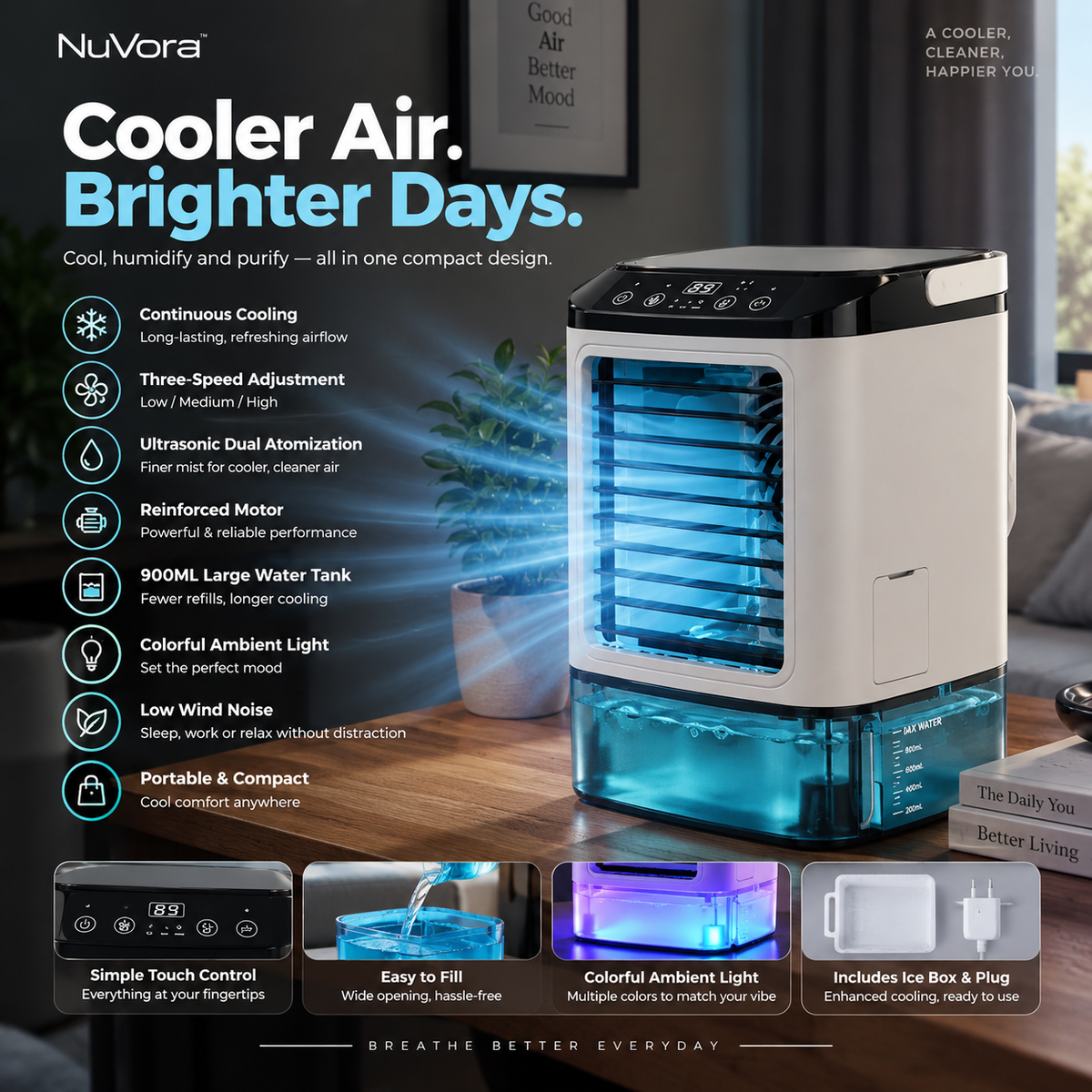 BreezeBox Portable Air Cooler