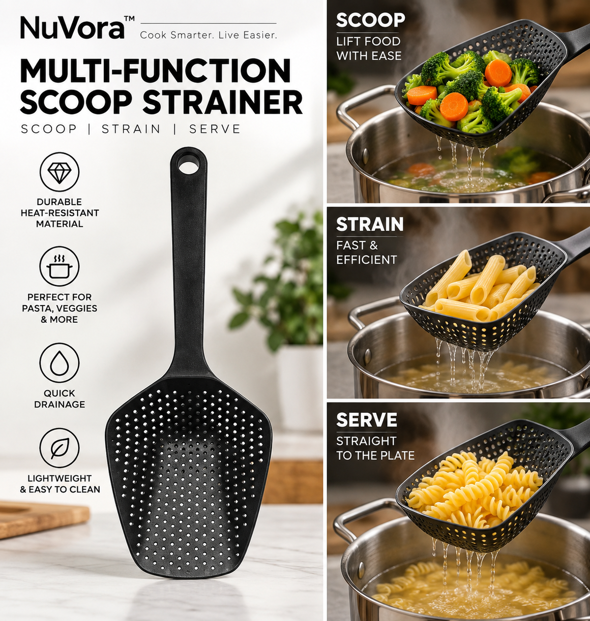 Scoop and Drain